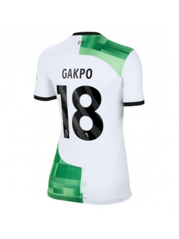 Ženski Nogometna dresi replika Liverpool Cody Gakpo #18 Gostujoči 2023-24 Kratek rokav